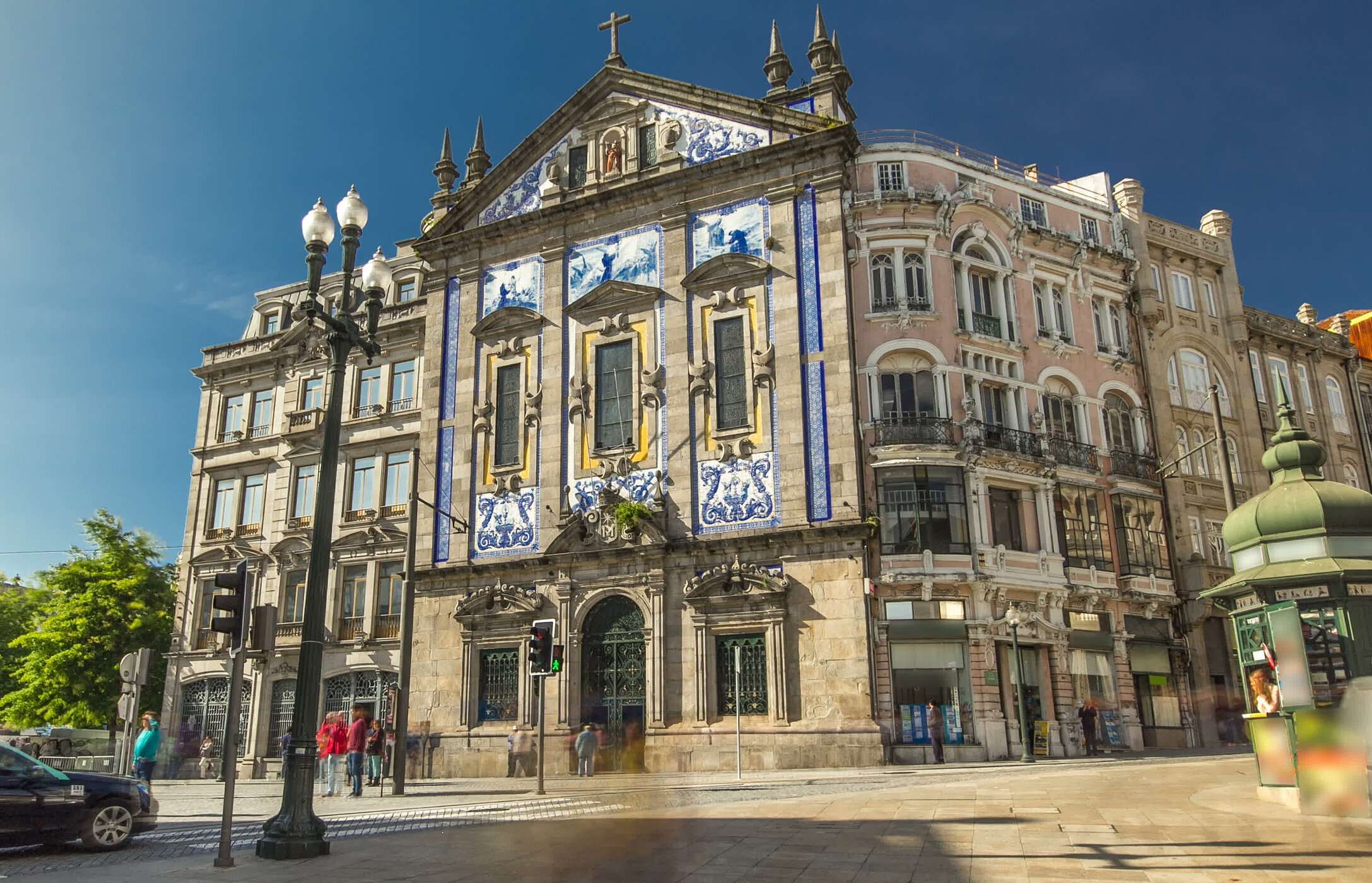São Bento Station, famous for its blue and white tiles, located in the center of Porto