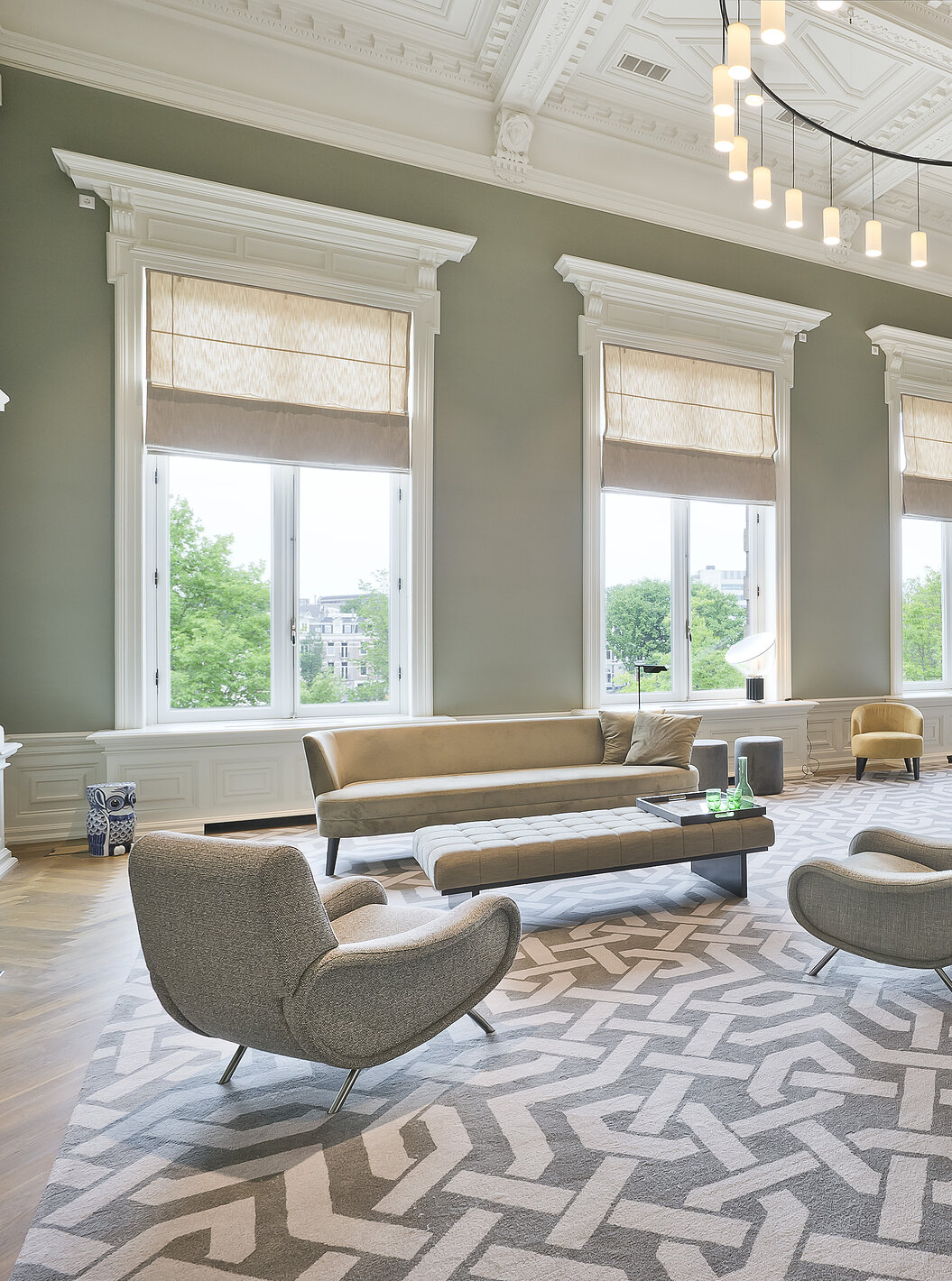 Presidential Master Suite - River View at Pestana Amsterdam Riverside has a living room, with sofa and chairs, and table