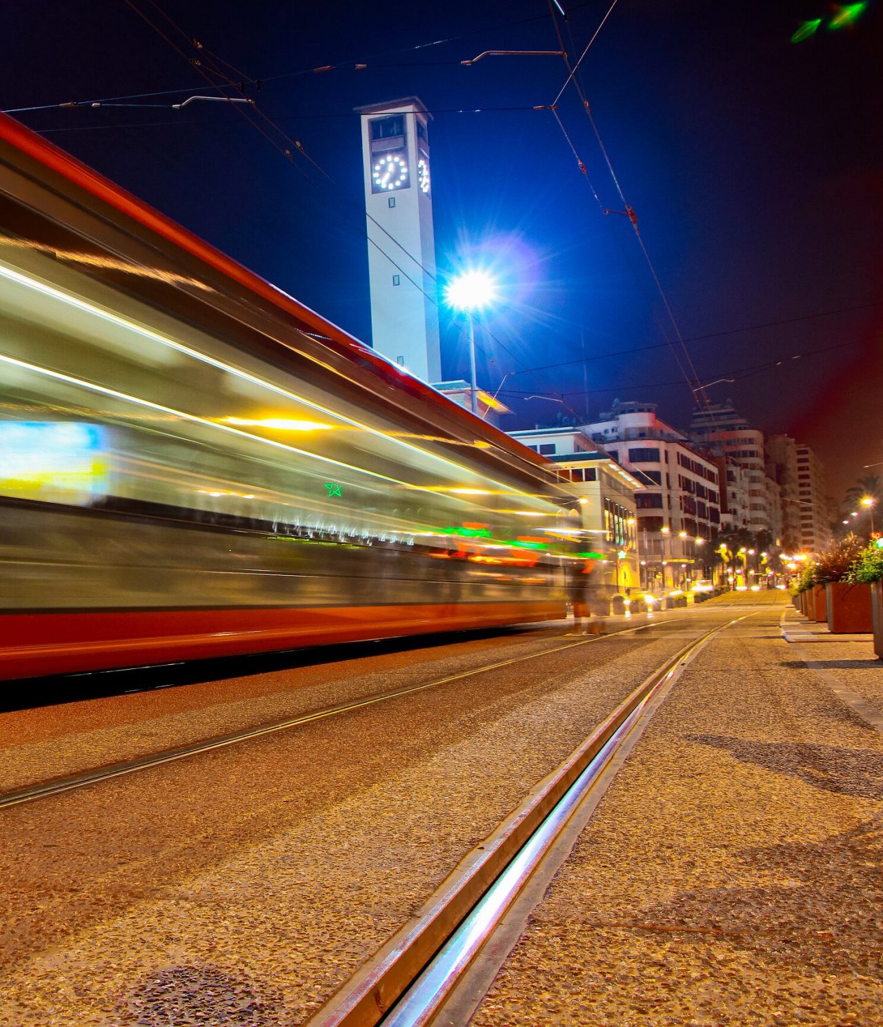 Travel to the city center in various ways, one of which is by train